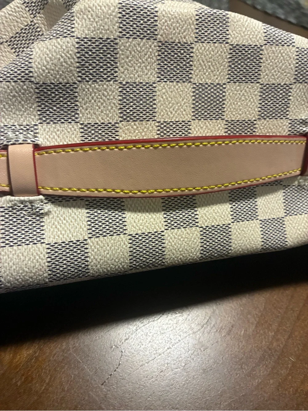 Adjustable Leather Crossbody Strap  with Red Trim square not rectangle. New